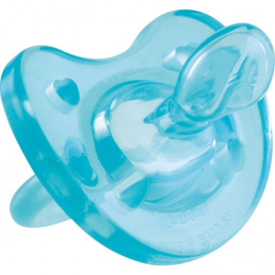 Pacifier All Silicone Blue 4M +
