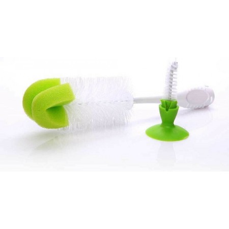 2 in 1 Bottle Nipple Brush Green Color