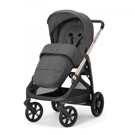 Aptica Quattro Velvet Gray Pram With Darwin Infant Recline Seat