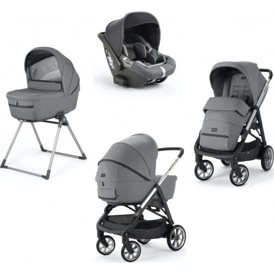 Inglesina Stroller Aptica Quattro System with Kensington Gray car seat