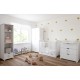 Herz Baby Bed 60X120 With Drawer White Herz Baby Bed 60X120 With Drawer White