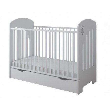 Herz Baby Bed 60X120 With Drawer White