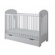 Herz Baby Bed 60X120 With Drawer White Herz Baby Bed 60X120 With Drawer White