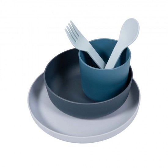 Silicone Dinnerware Set 5pcs Blue Silicone Dinnerware Set 5pcs Blue