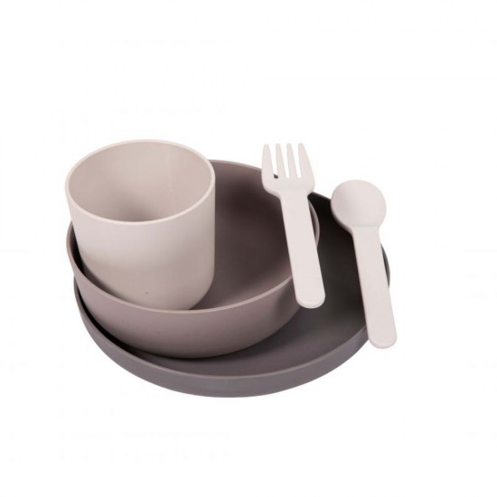 Silicone Dinnerware Set 5pcs Grey Silicone Dinnerware Set 5pcs Grey