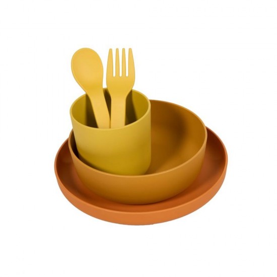 Silicone Dinnerware Set 5pcs Ochre Silicone Dinnerware Set 5pcs Ochre