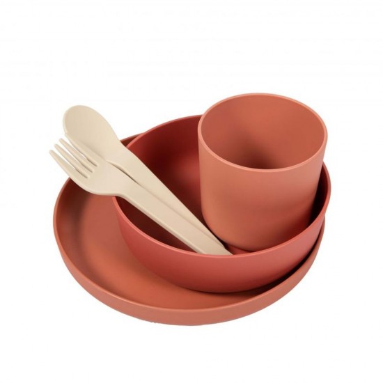 Silicone Dinnerware Set 5pcs Terracotta Silicone Dinnerware Set 5pcs Terracotta