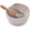 Silicone Bowl And Spoon Gray