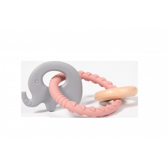B-Rattle Rings Elephant Pink B-Rattle Rings Elephant Pink