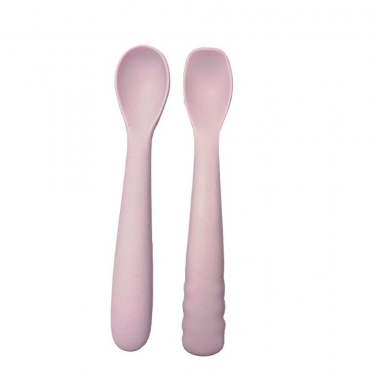 B-Spoon Soft Silicone Spoons 2Pcs Pink