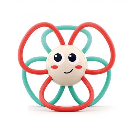 Baby Rattle Flower Blue-Red