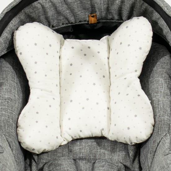 Pillow For Stroller & Car Seat Grey Stars Pillow For Stroller & Car Seat Grey Stars
