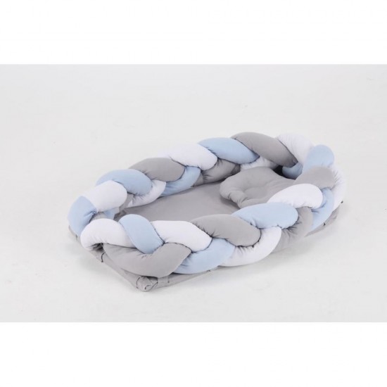 Braid Bednest Baby Nest Blue Braid Bednest Baby Nest Blue