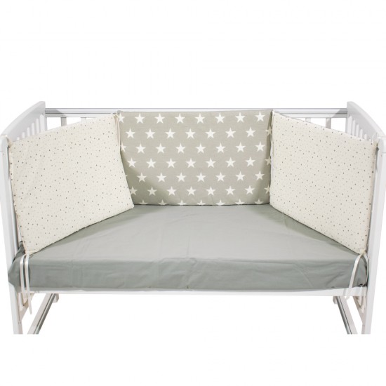 Gray Stars Baby Bed Pad Gray Stars Baby Bed Pad