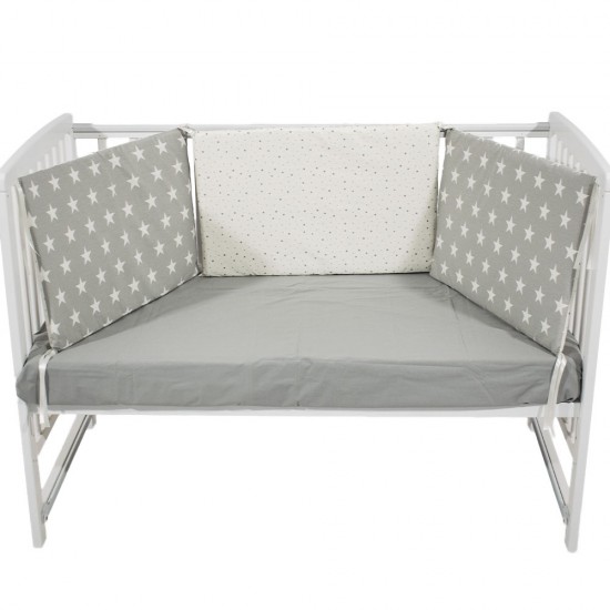 Gray Stars Baby Bed Pad Gray Stars Baby Bed Pad