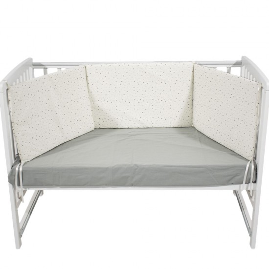 Gray Stars Baby Bed Pad Gray Stars Baby Bed Pad