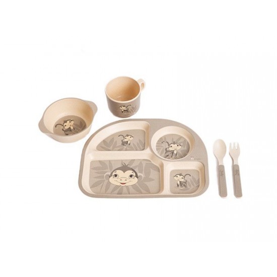 B-CORN DINNER SET GRAY MONKEY FROM BO JUNGLE B-CORN DINNER SET GRAY MONKEY FROM BO JUNGLE
