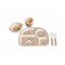 B-CORN DINNER SET GRAY MONKEY FROM BO JUNGLE
