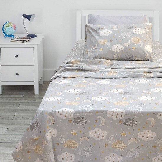 Crib Bed Sheets Set Serly Grey 75x120 Crib Bed Sheets Set Serly Grey 75x120