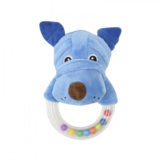 Rattle Ring Dog Blue Rattle Ring Dog Blue