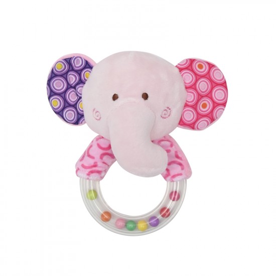 Rattle Ring Elephant Pink Rattle Ring Elephant Pink