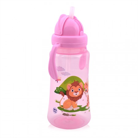 Sport Sipper With Handles And Straw Pink 330ml