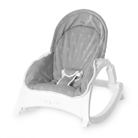 Baby Rocker Alex With Table  Cool Grey Stars
