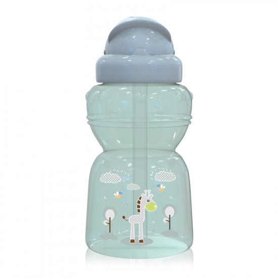 Sport Sipper With Straw 325ml Animals Mint Green