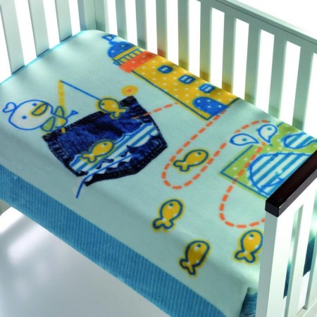 Baby Blanket Velvet Hug Magic 055 Blue