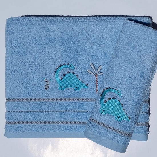 Morven Dinosaur Baby Towel 22021 Blue Morven Dinosaur Baby Towel 22021 Blue