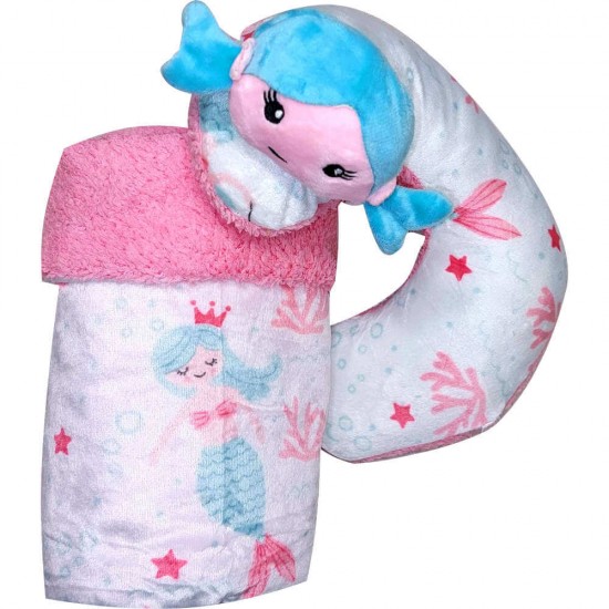 Mermaid Cuddle Blanket & Neck Pillow Set 23020 Mermaid Cuddle Blanket & Neck Pillow Set 23020