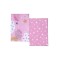 Crib Sheet Set Pink Bubbles 70x110cm