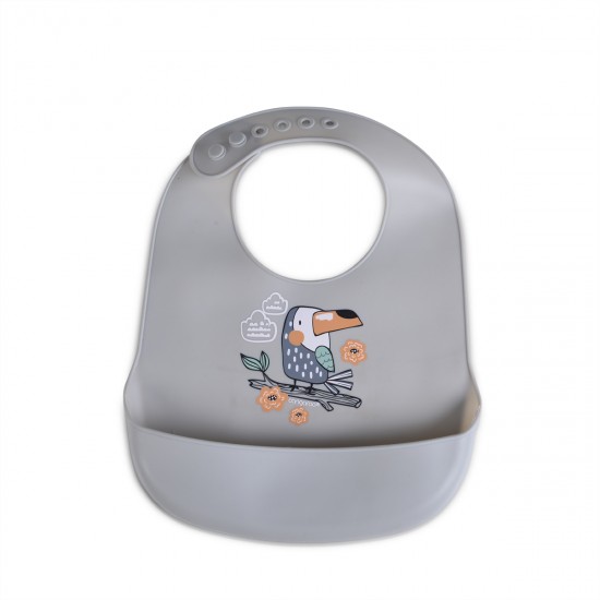 Baby Bib Rooibos Grey Baby Bib Rooibos Grey