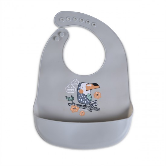 Baby Bib Rooibos Grey Baby Bib Rooibos Grey