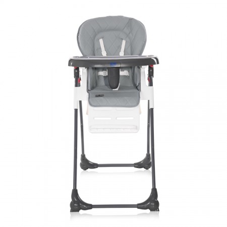 High Chair Dulce Silver Blue Leather