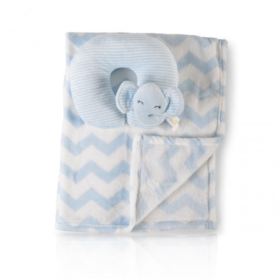 Baby Blanket 90/75cm With A Pillow Sammy Blue