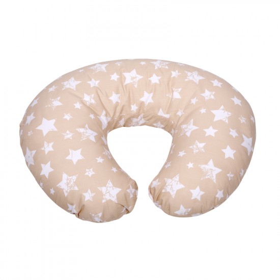 Breastfeeding pillow happy little stars beige