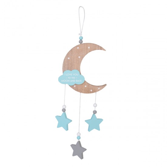 Decoration For Childrens Room To The Moon And Back Blue Decoration For Childrens Room To The Moon And Back Blue