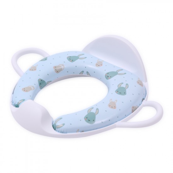 Educational Soft Toilet Seat with Dots White Handles and Back by lorelli Educational Soft Toilet Seat with Dots White Handles and Back by lorelli