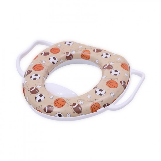 Lorelli Educational Soft Toilet Seat With Handles Balls White Lorelli Educational Soft Toilet Seat With Handles Balls White